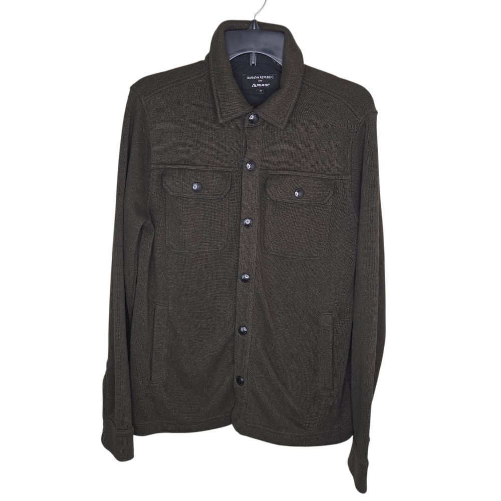 Banana Republic Men's Fleece Lined Polartec Snap Up Shirt Jacket Size Medium